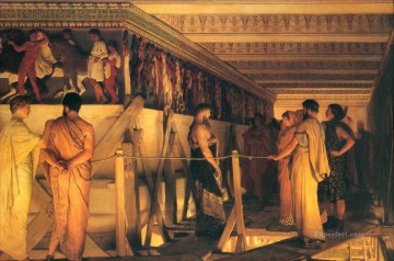  Frieze Oil Painting - Phidias Showing the Frieze of the Parthenon Romantic Sir Lawrence Alma Tadema